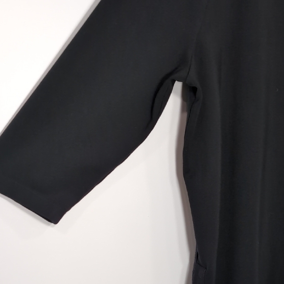 Chico's | Black Relaxed Boxy 3/4 Sleeve Blouse Size XL - Picture 3 of 7